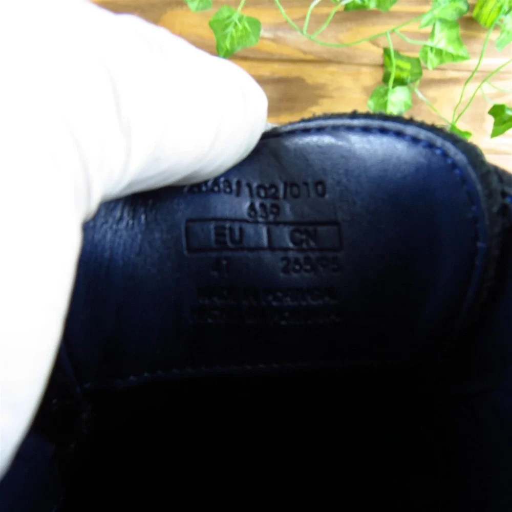 Zara Men's Man Derby Oxfords Blue‎ Leather Size 8 Medium Gently Used 2025